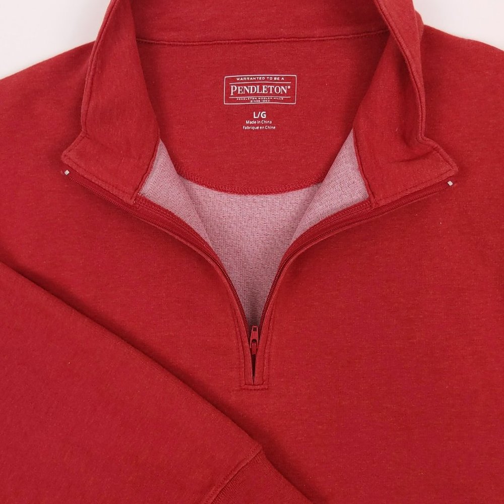 PENDLETON Men's Large Red Zip Sweater Jacket